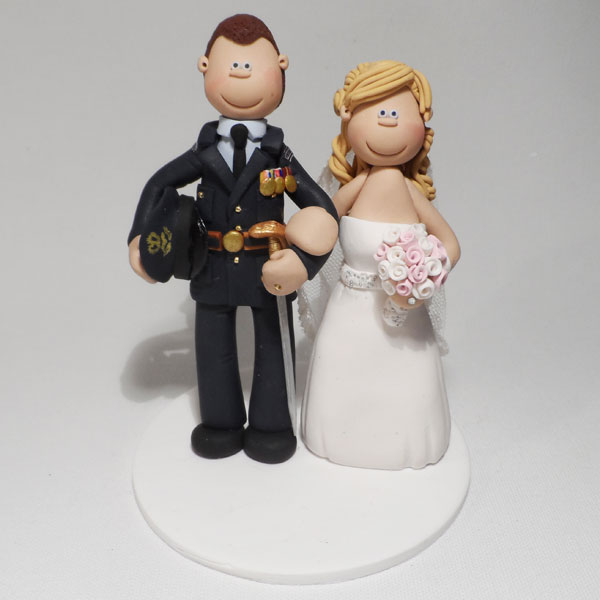 Wedding cake toppers army groom