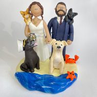 beach-themed-wedding-cake-topper-with-cats-and-dogs