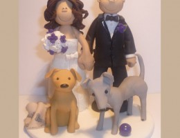 bride-groom-2-dogs-cake-topper