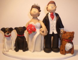 bride-groom-3-dogs-wedding-cake-topper