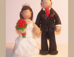 bride-groom-black-sparkly-waistcoat-cake-topper