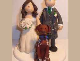 bride-groom-brown-dog-cake-topper