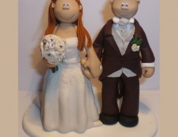 bride-groom-brown-suit-cake-topper