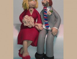 bride-groom-red-dress-cake-topper