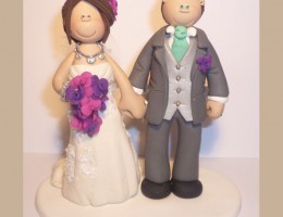 bride-groom-teal-purple-cake-topper