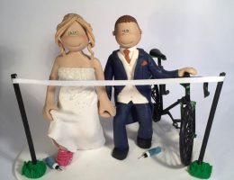 cyclist-wedding-couple-cake-topper