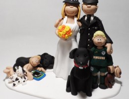 family-cake-topper-with-dog-children