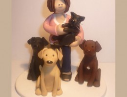 girl-with-dogs-and-cat-cake-topper