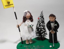 golfing-christmas-cake-topper