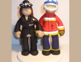 police-firefighter-cake-topper